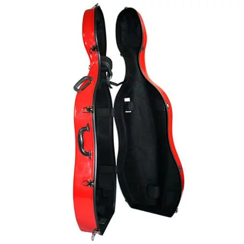 Red Sinfonica Cello Case Open 1