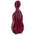 Hidersine Fibreglass Cello Case Wine Red Rear View