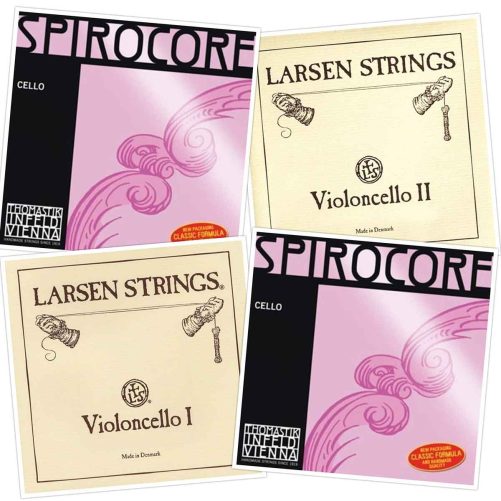 Spirocore Silver and Larsen Original Cello Strings Combination Set