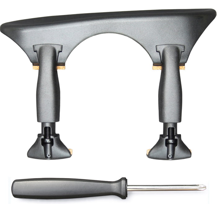 Wittner Composite Violin Chinrest For 1/2 & 1/4 Size - Side Mount, Hypoallergenic, Made In Germany With Screwdriver